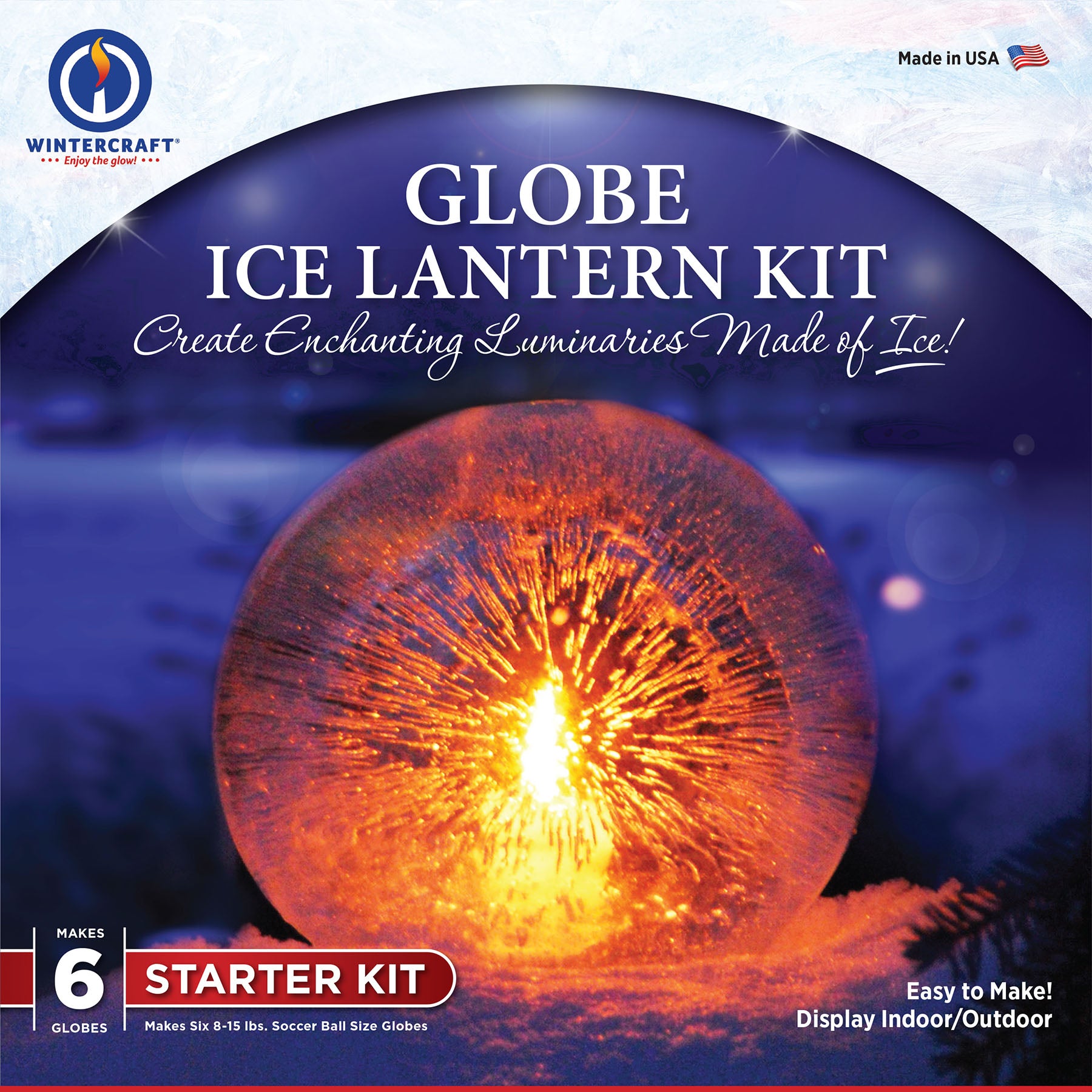 Light up a Globe Ice Lantern with LED lights! - Wintercraft